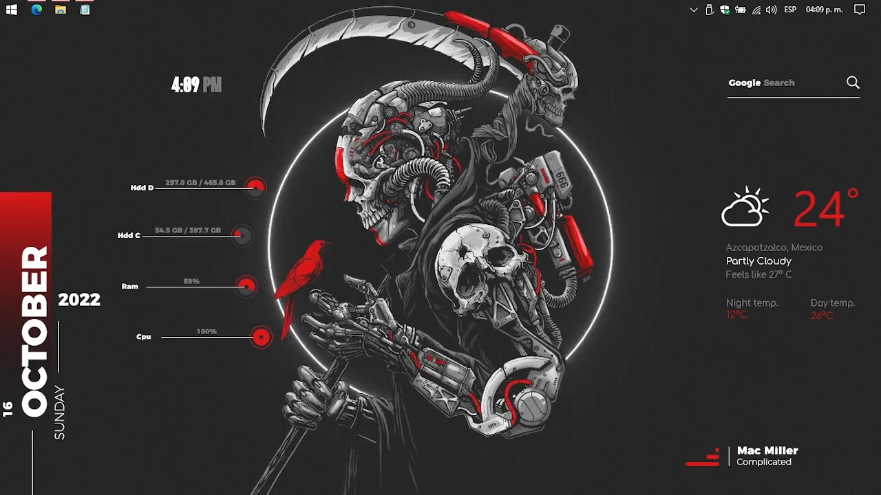 Reaper Dark Rainmeter Suite
