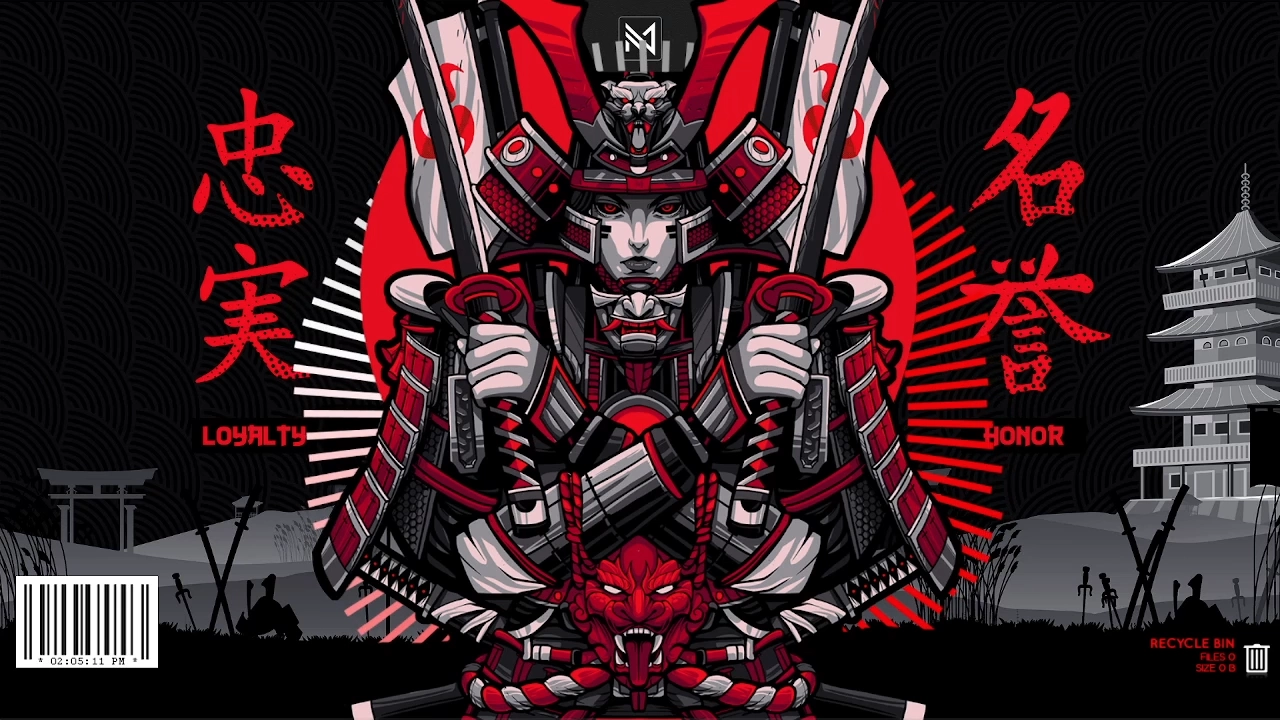 Samurai Themed Rainmeter Desktop