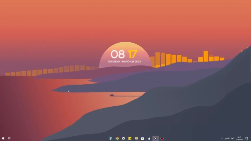 Sunset Aesthetic Rainmeter Setup