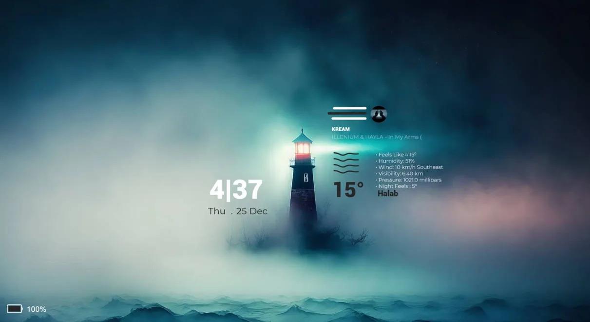 Pela Rainmeter Skin