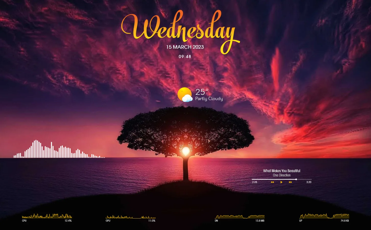 Redzzo Rainmeter Skin