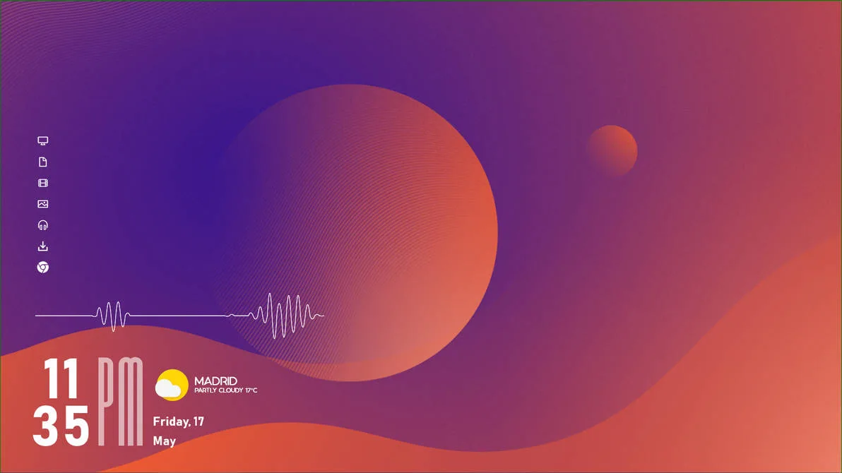 Elegant Desk Rainmeter Skin