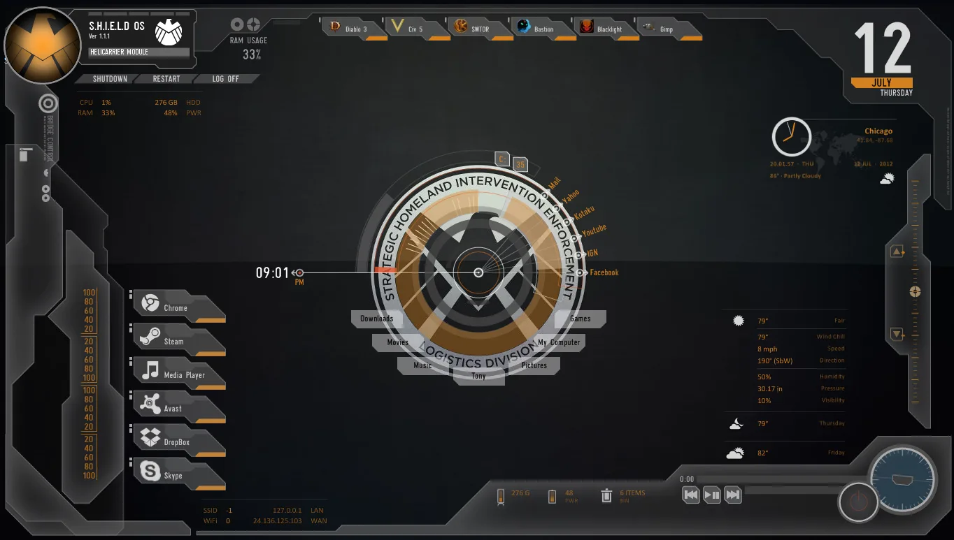 Avengers SHIELD OS